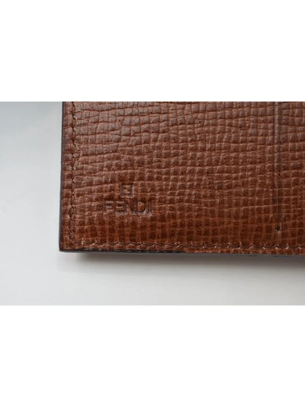 Fendi Wallet Bifold Fold Zucca Pattern Beige Brown